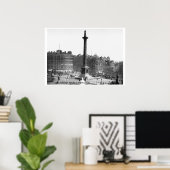 London U.K. Street szene c1895, Trafalgar Square Poster (Heimbüro)