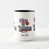 London UK, Big Ben, Untergrund, Union Jack Tasse (Zentrum)