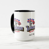 London UK, Big Ben, Untergrund, Union Jack Tasse (Vorderseite Links)