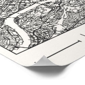 London UK Charcoal City Map Poster Minimal Wall (Ecke)