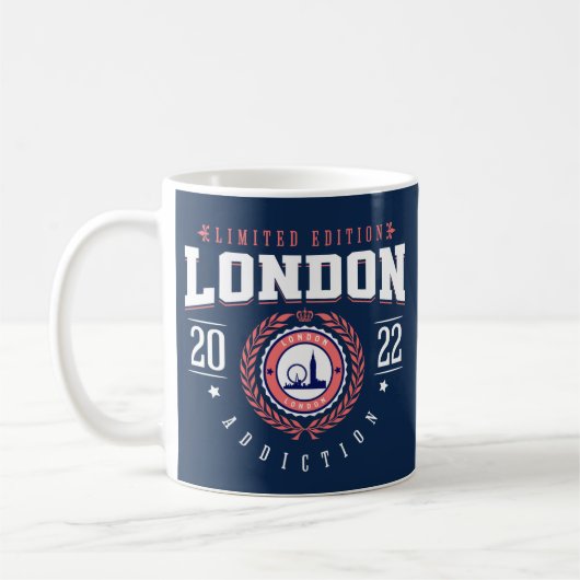 London UK City Traveler Sports Style Navy Kaffeetasse (Links)