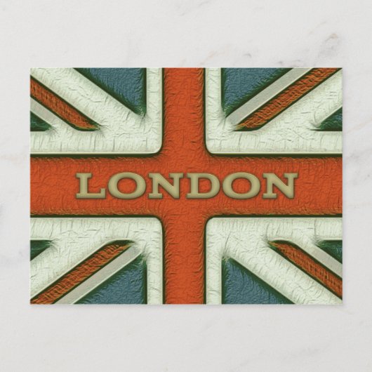 London UK Flag Postkarte (Vorderseite)