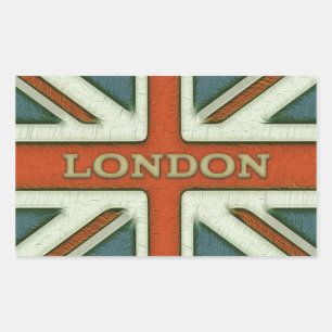 London UK Flag Rechteckiger Aufkleber