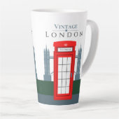London UK Iconic Retro Red Telefone Stand Milchtasse (Rechte Ecke)