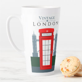 London UK Iconic Retro Red Telefone Stand Milchtasse