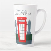 London UK Iconic Retro Red Telefone Stand Milchtasse (Rechts)
