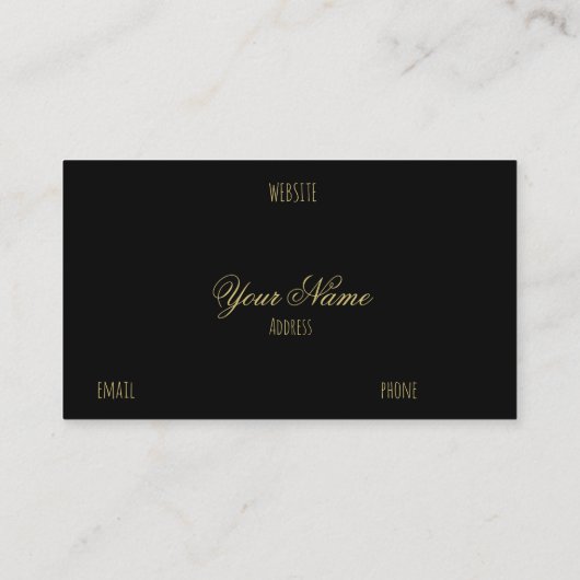 London UK Liebe Black and Gold Typografy Elegant Visitenkarte (Rückseite)