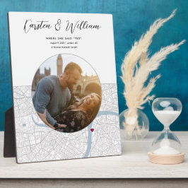 London UK Map Wedding Verlobung Foto Gift Fotoplatte
