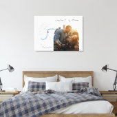 London UK Map Wedding Verlobung Foto Gift Leinwanddruck (Insitu (Schlafzimmer))