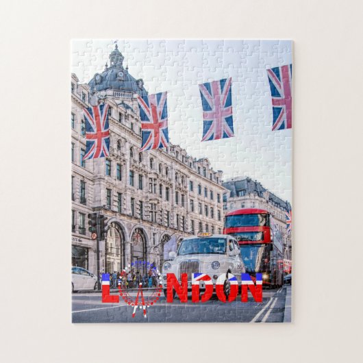 London UK Oxford Street Tourist Scene Puzzle (Vertikal)