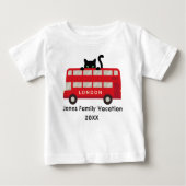 London UK Red Bus Cat Familienurlaub Sake Baby T-shirt (Vorderseite)