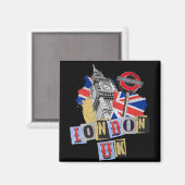 London UK Retrodesign Magnet (Vorderseite/Rückseite)
