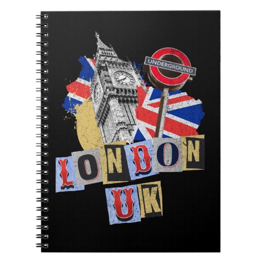 London UK Retrodesign Notizblock (Vorderseite)
