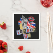 London UK Retrodesign Serviette (Beispiel)