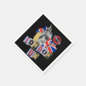 London UK Retrodesign Serviette (Ecke)