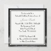 London UK Skyline Etched Starry DIY BG Sweet 16 Einladung (Rückseite)