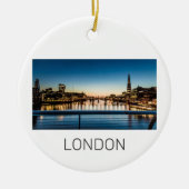 London Uk Skyline Vereinigtes Königreich England S Keramik Ornament (Vorne)