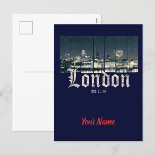 London UK Skyline Vereinigtes Königreich England v Feiertagspostkarte