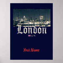 London Uk Skyline Vereinigtes Königreich Vintag En