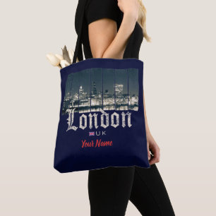 London Uk Skyline Vereinigtes Königreich Vintag En Tasche