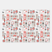 London UK Street Gift Wrapping Paper Set 3 Geschenkpapier Set (Vorderseite 2)