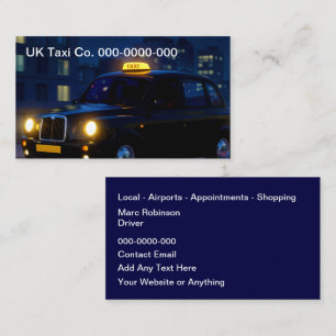 London UK Taxi Visitenkarten Visitenkarte