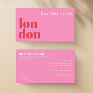 London UK Unternehmen Shop Visitenkarte