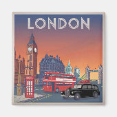 London UK Vintag Magnet (Vorne)