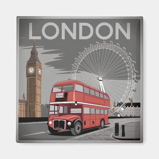 London UK Vintag Magnet (Vorne)