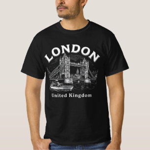 London UK -Vintage London Engraving Kunst-Klassike T-Shirt