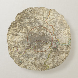 London-Umwelt Rundes Kissen