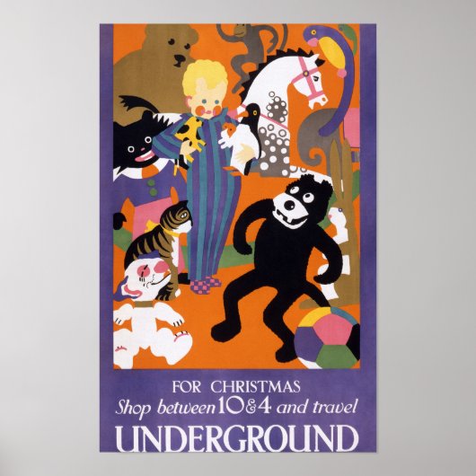 London Underground Vintage Shopping Poster (Vorne)