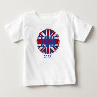 London Union Jack 2022 zum Personalisieren Baby T-shirt