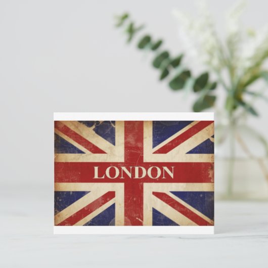 London - Union Jack - I Liebe London Postkarte (Stehend Vorderseite)