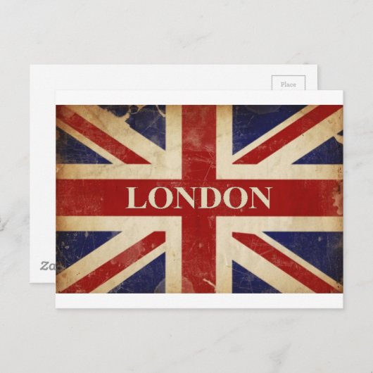 London - Union Jack - I Liebe London Postkarte (Vorne/Hinten)