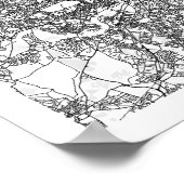 London United Kingdom Minimal Modern Street Map Poster (Ecke)