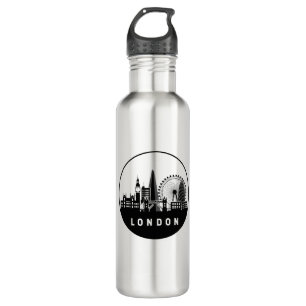 London United Kingdom Skyline Edelstahlflasche