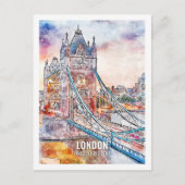 London United Kingdom Travel Place Watercolor Postkarte (Vorderseite)