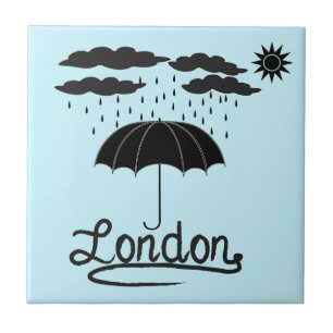 London unter einem Regenschirm Fliese