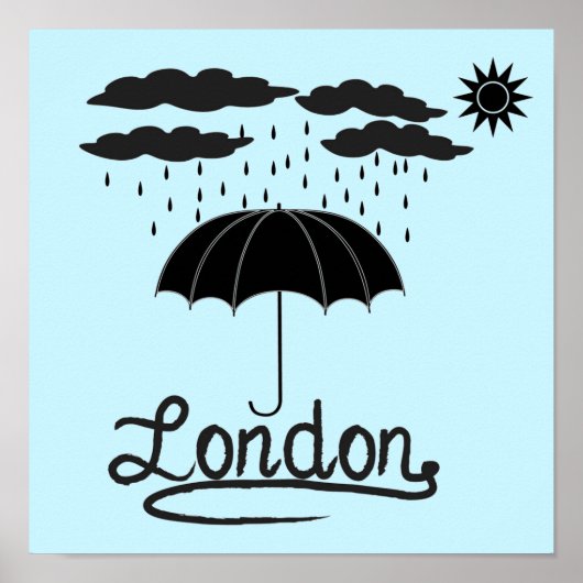 London | Unter einem Schirm Poster (Vorne)