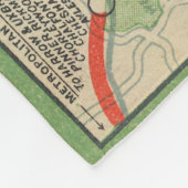 London-Untergrund-Eisenbahn-Karte Fleecedecke (Ecke)