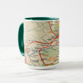 London Untergrund Railway Map Tasse (Vorderseite Links)