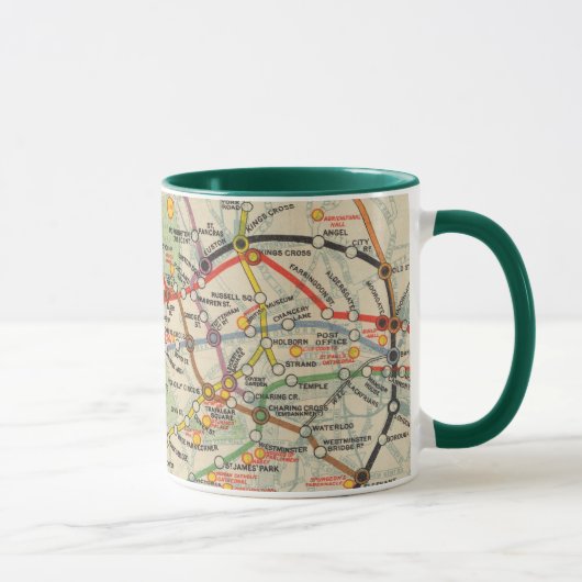 London Untergrund Railway Map Tasse (Rechts)
