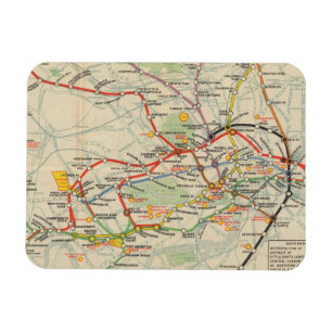 London Untergrund Railways Karte Magnet