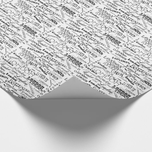 London-Untergrundbahn-Kunst Geschenkpapier (Ecke)