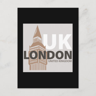 London Vereinigtes Königreich Big Ben Minimalistis Postkarte