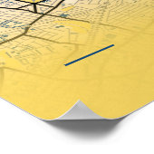 London - Vereinigtes Königreich - Gelbe Stadtkarte Poster (Ecke)