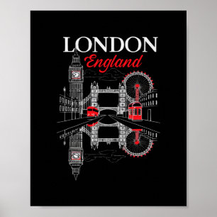London Vereinigtes Königreich Reise Urlaub Ich Lie Poster