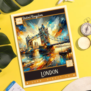 London, Vereinigtes Königreich Vintage-Gemälde Postkarte