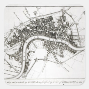 London-Verstärkungen im Jahre 1642 und 1643, 1738 Quadratischer Aufkleber
